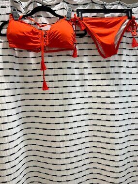 Michael Kors Tassel tie up bikini set